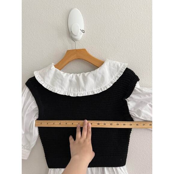 Maeve Anthropologie Peter Pan Collar Twofer‎ Sweater Blouse Sz XS NWT - Picture 6 of 7